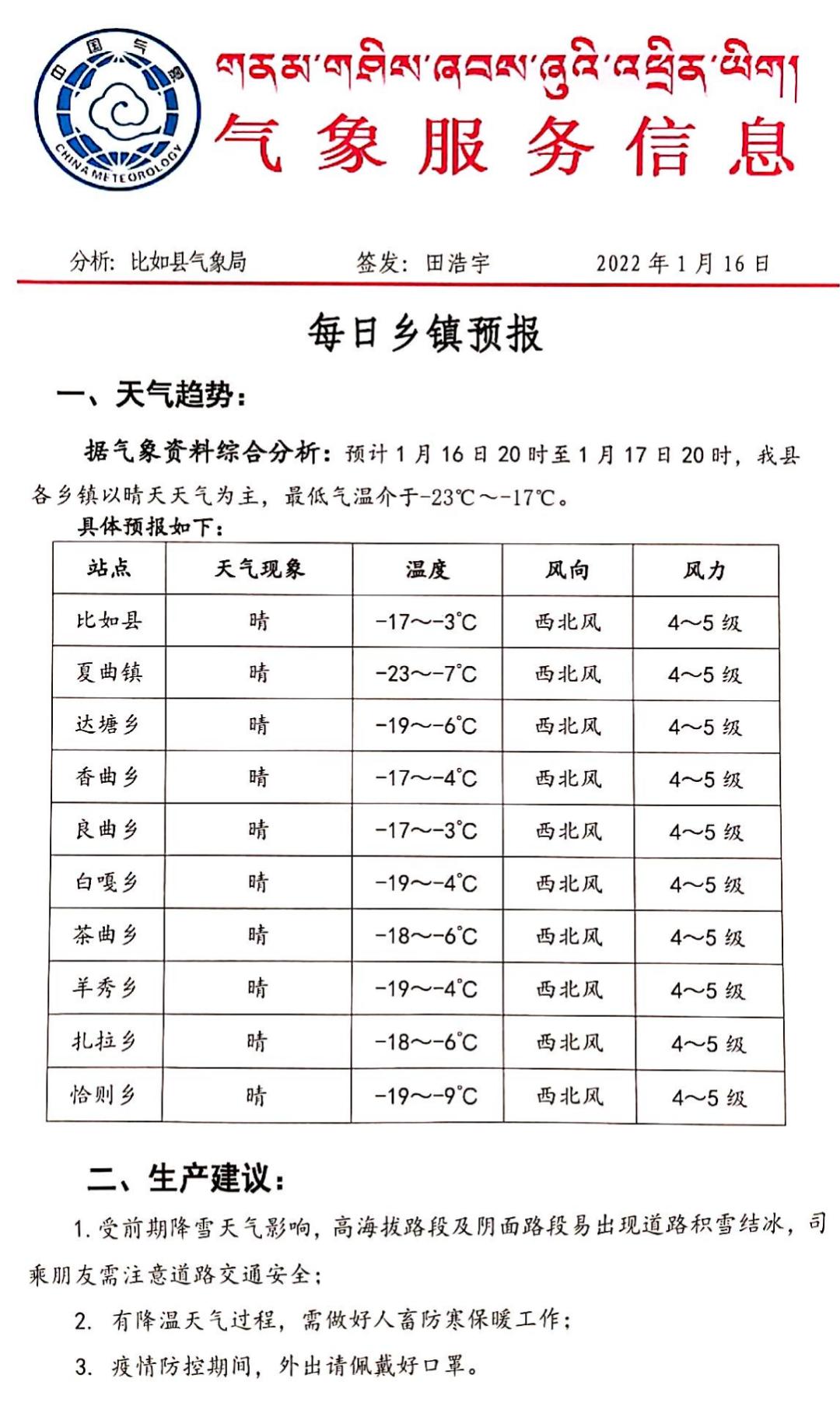 娘玛村天气预报更新通知